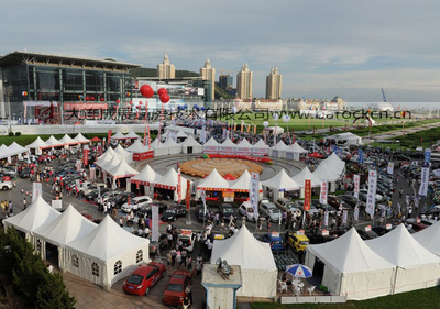 尖頂式篷房組合搭建案例