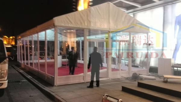 6米跨度玻璃墻體篷房案例